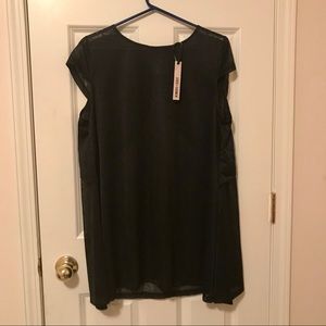 NWT Coco + Carmen Transparent Black Tunic Small